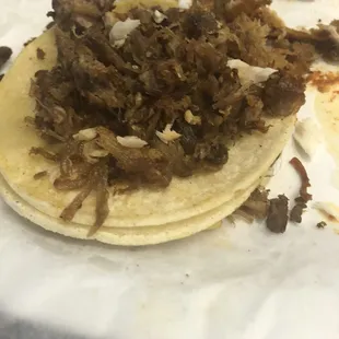 Crusty taco de Carnitas/Shredded Pork