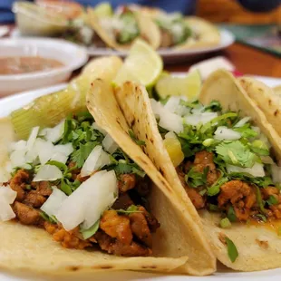 a plate of tacos