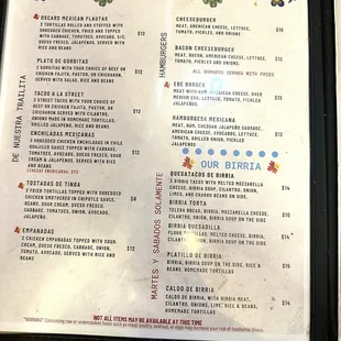 2024 Menu
