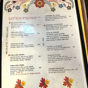 2024 Menu