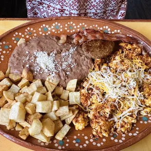 Chorizo and egg plate