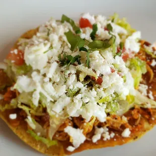 a close up of a taco