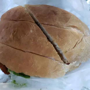 a sandwich with bacon and lettuce