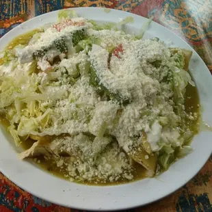 Enchiladas verdes