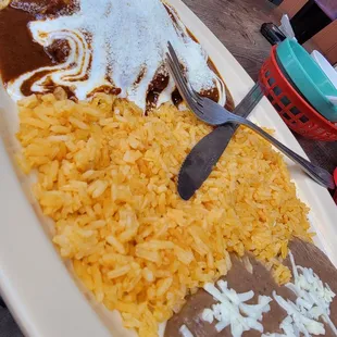 Mole enchiladas