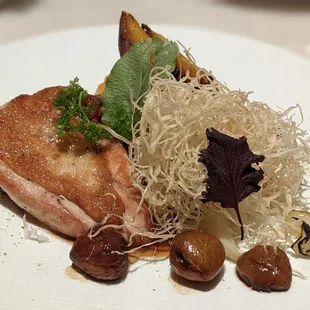 02/24/24 POULET ROTI - Roasted Chicken Breast, Confit of Butternut Squash, Chestnut, Salsify, Chicken Jus