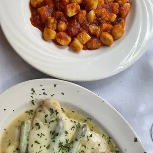 Gnocchi Gorgonzola and Pollo Fantasia