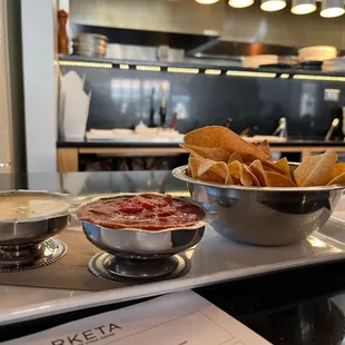 Chips, salsa and cheese