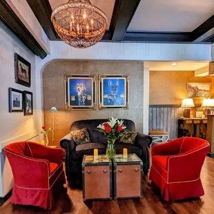 Relaxing seating area.