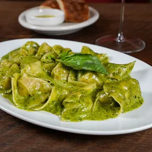 Handmade Pasta with Pesto Sauce