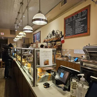 a view of a bakery counter