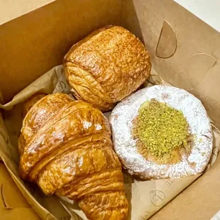 Croissant，Chocolate Croissant，Hazelnut Pistachio Danish