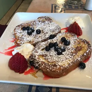 Fresh Blueberries &amp; Strawberries French Toast