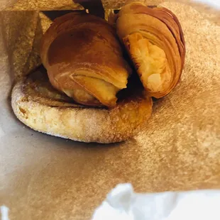 Croissants and a Palmier.