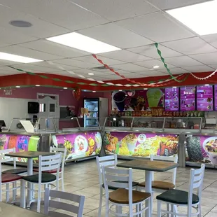 the inside of a restaurant