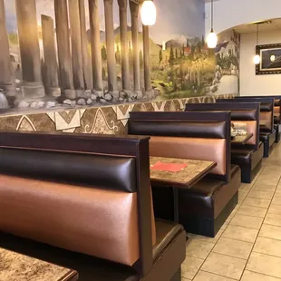 a man standing in a restaurant