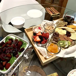 Augmented vegan cheese board from La Fromagerie