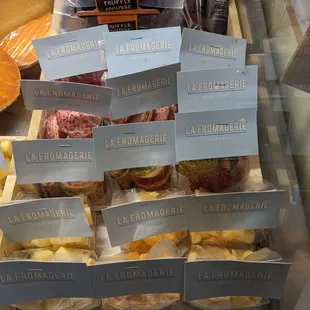 Looking at the colorful macarons.