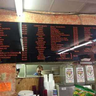 Walk up order blackboard...