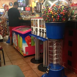 The front counter has candy, ice cream, gum etc.,