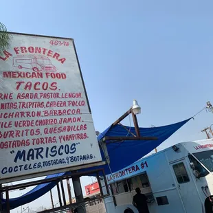 mexican food truck parked in a parking lot