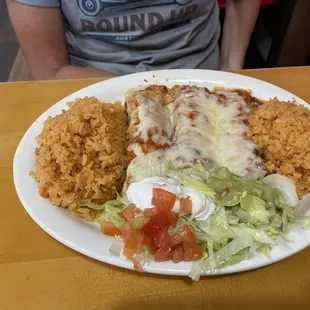 Beef Enchiladas-double rice