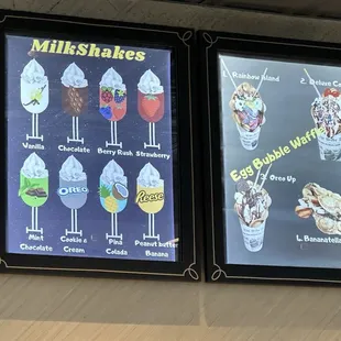 Menu as of March 2024