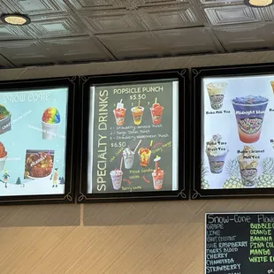 Menu as of March 2024