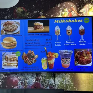 Menu as of March 2024