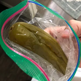 They gave me a busted pickle