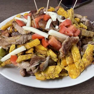 a plate of mexican food