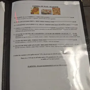 Menu 1/4