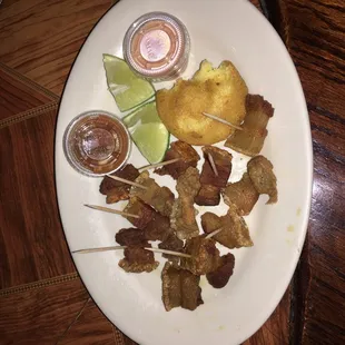 Chicharrones. Yummy but certainly not $4 worth (I ate 3 small pieces before taking the pic)