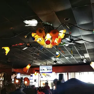 Beautiful blown glass light fixture