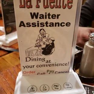 a sign for water assistance