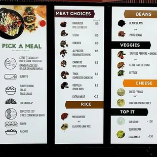 Drive-thru Menu Board