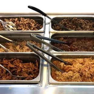Six of the Seven Meat Options