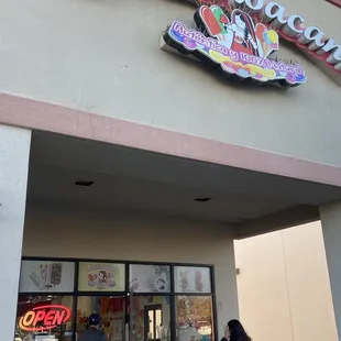 the front of the store