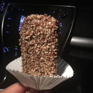 Paleta de nuez dipped in chocolate and coated with peanuts!!!