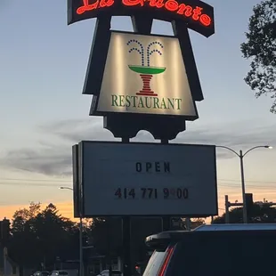 Outside sign