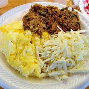 a plate of food on a table