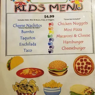 Kids Menu