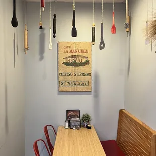 Booth and chairs