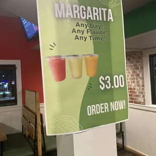 $3 Margaritas!