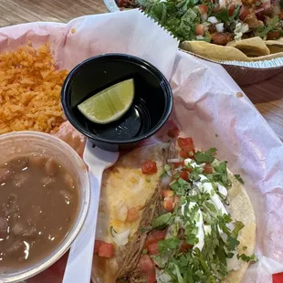 Street tacos and nachos! We had it half gone before rembering to take a picture.