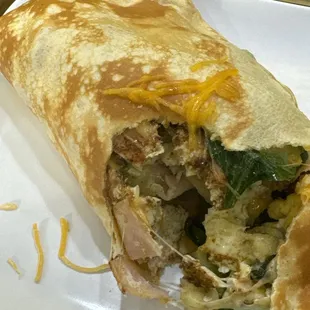Breakfast Crepe with Turkey Breakfast Crepe!!!