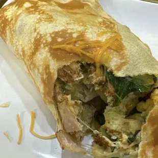 Breakfast Crepe with Turkey Breakfast Crepe!!!