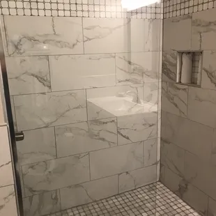 Shower-low pressure water the entire time.