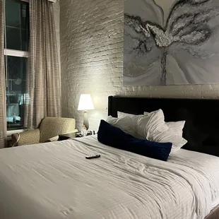 Such a comfy bed! Our room overlooked Decatur street. High ceilings made the room feel like a bedroom rather than a hotel.