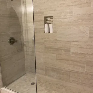 Fairly spacious showers